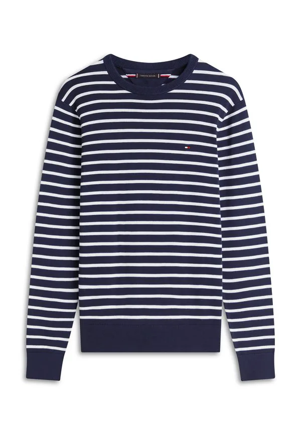Свитер с круглым вырезом и вышивкой флага Tommy Hilfiger, Desert Sky/Ivory Petal — фото 4