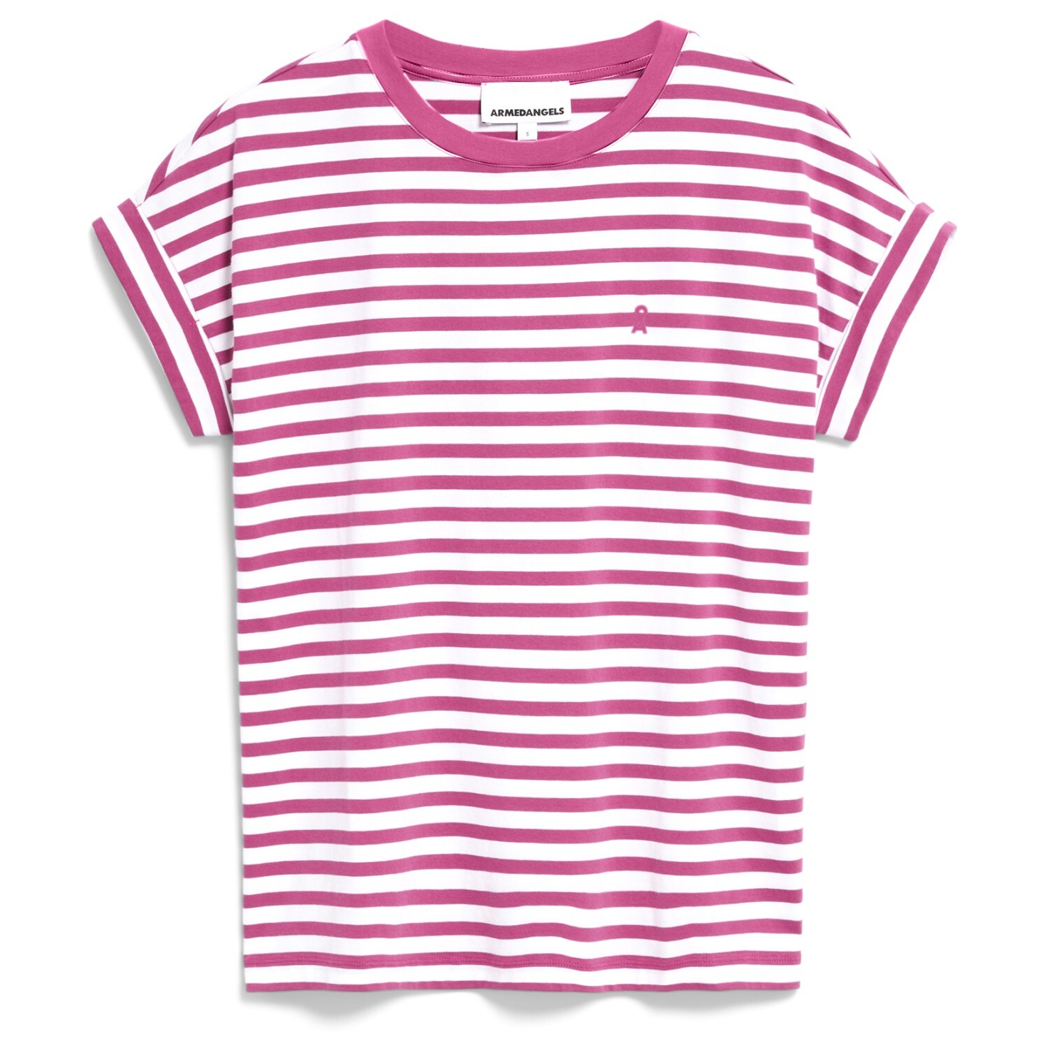 

Футболка Armedangels Idaara Stripes, цвет White/Crushed Berry