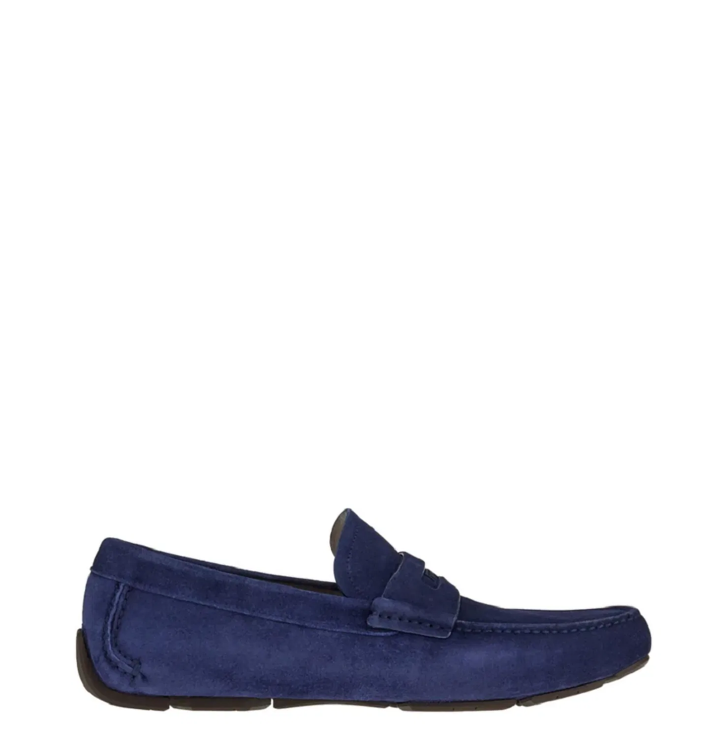 Salvatore Ferragamo Мужские лоферы Driver Signature синего цвета