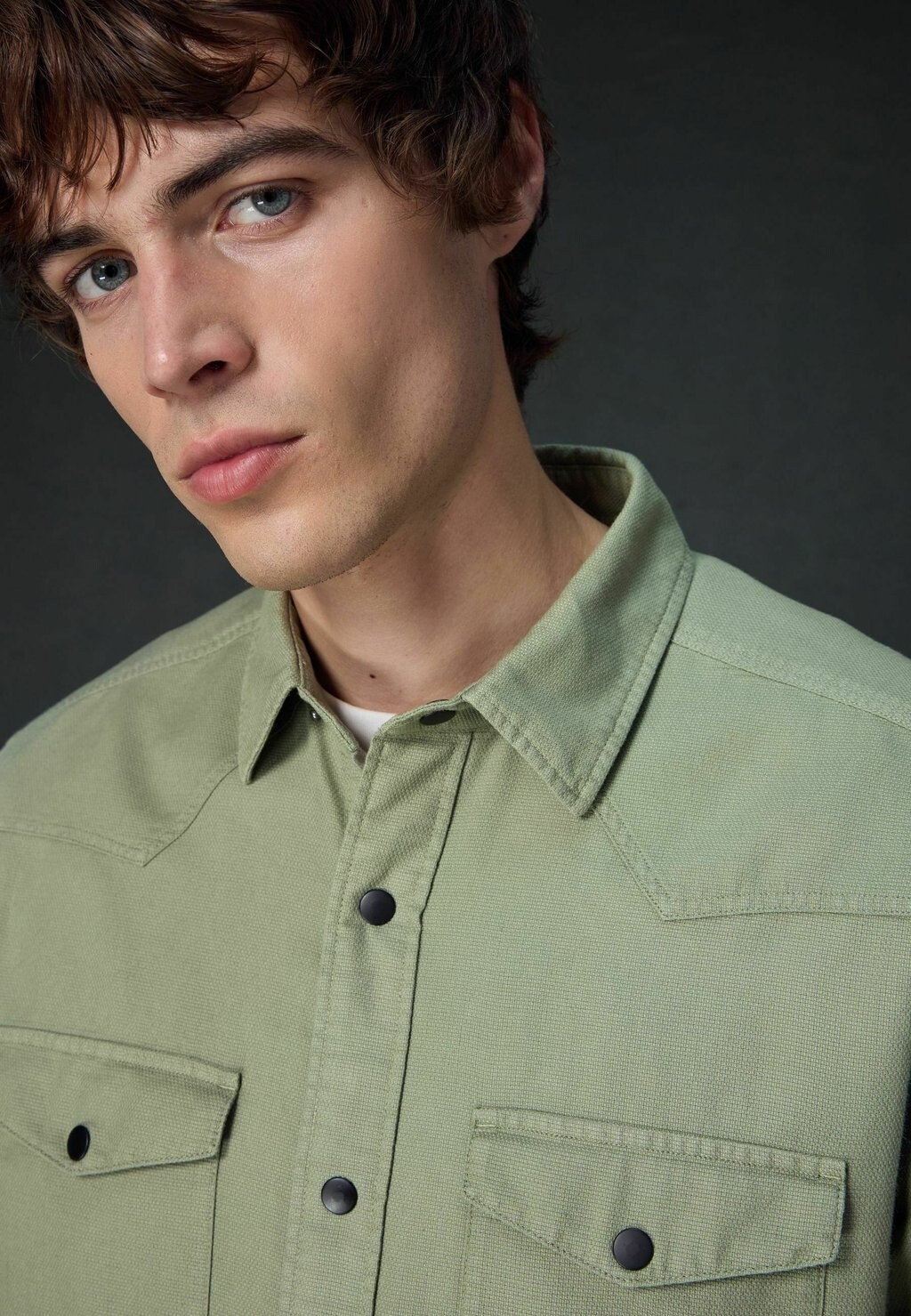 

Летняя куртка TWIN POCKET LONG SLEEVE Next, зеленый