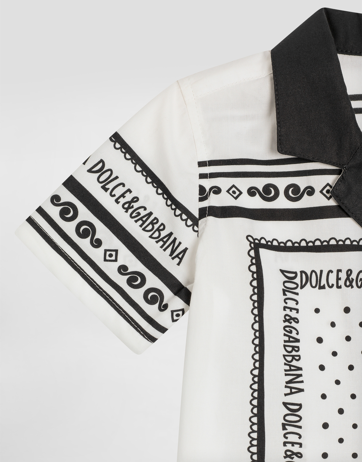 Рубашка из поплина с принтом банданы DOLCE & GABBANA, мультиколор — фото 4