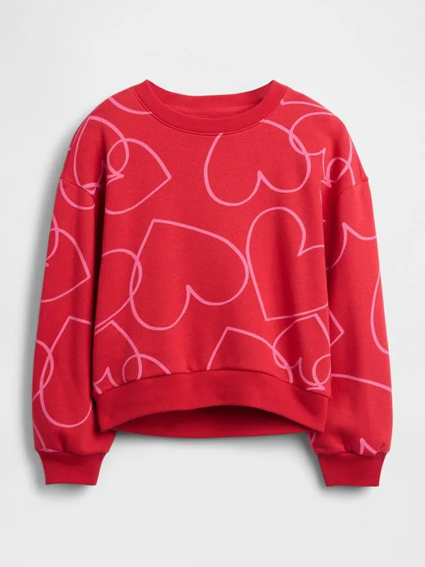 Детская винтажная мягкая толстовка «летучая мышь» Gap, Modern Red — фото 4