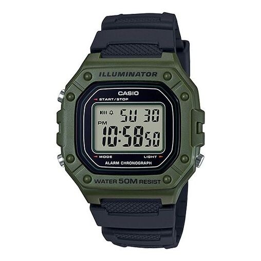 

Часы CASIO G Shock Waterproof Mens Black/Green Digital, черный