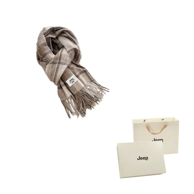 

Шарф из полиэстера Unisex Jeep, светло-coffee