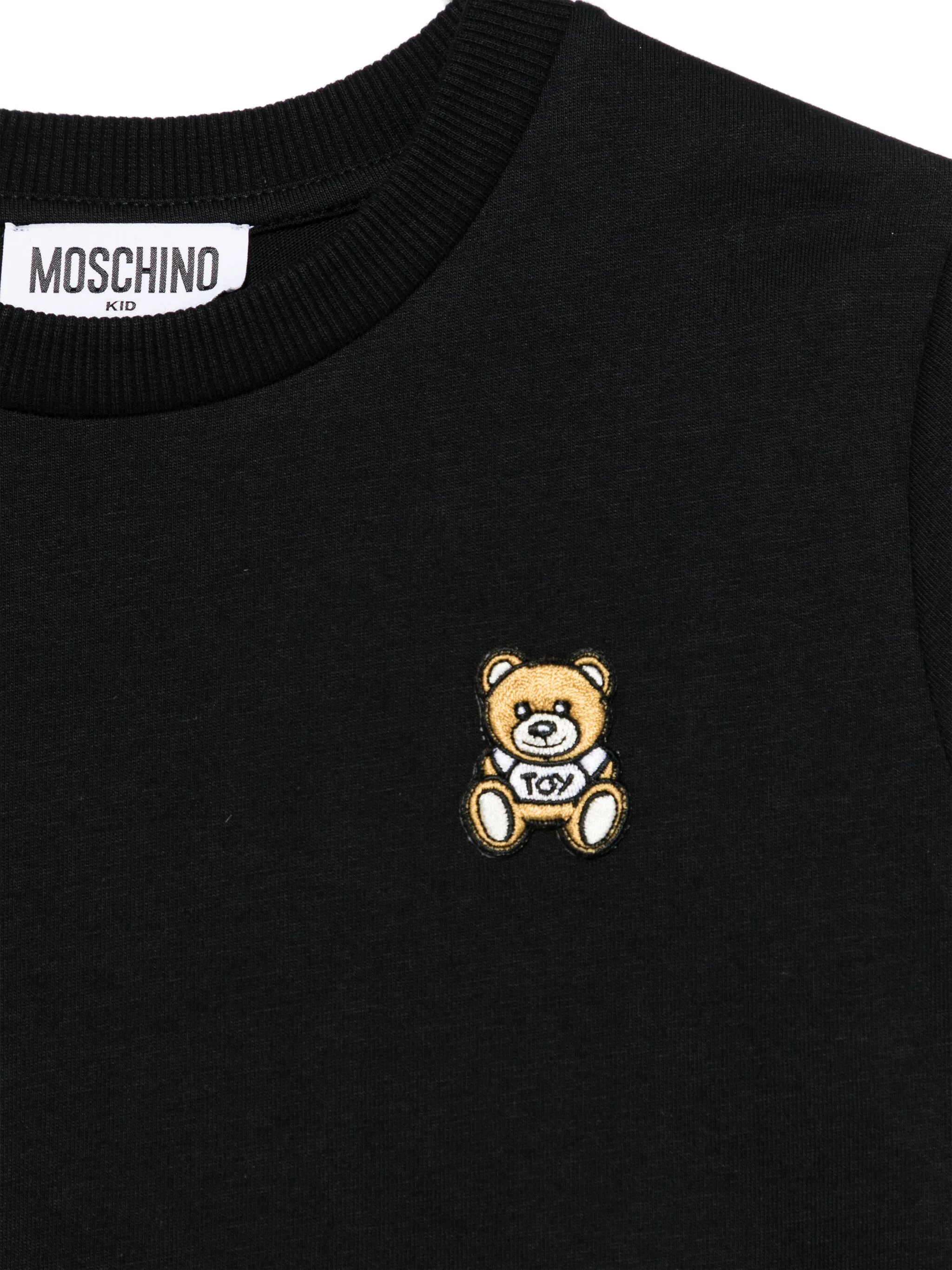 Футболка с узором Teddy Bear Moschino Kids, черный — фото 3