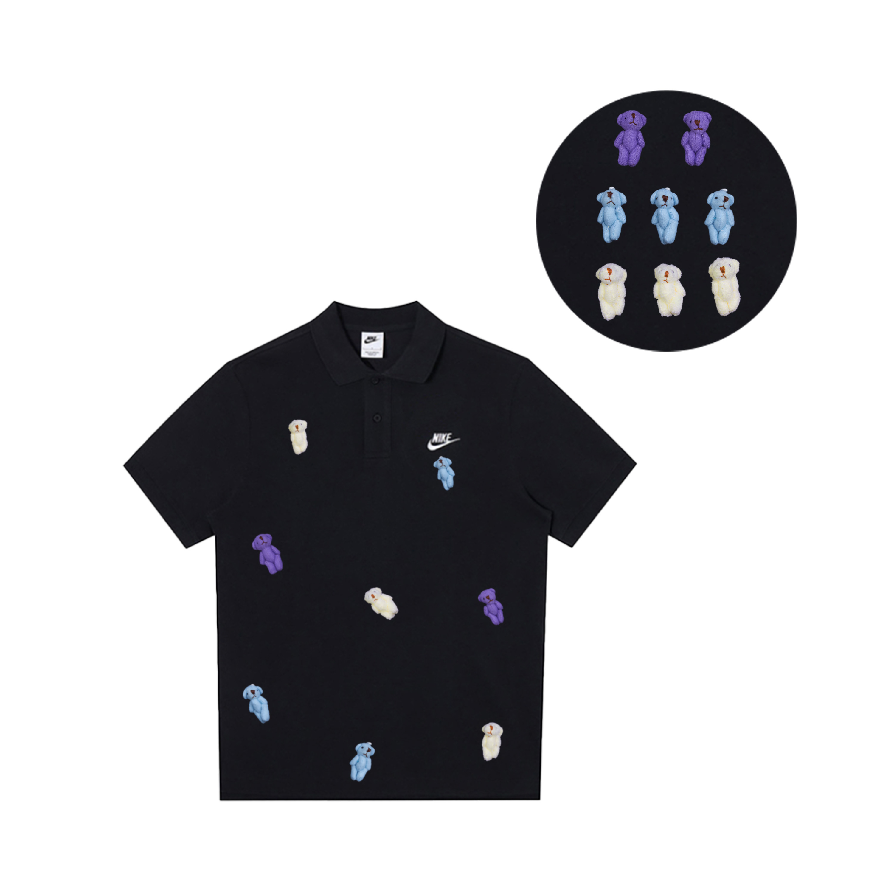 

Nike Спортивная поло мужская black, Черный, Nike Спортивная поло мужская black