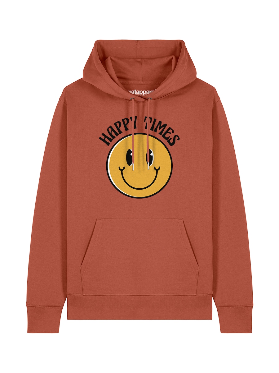 

Толстовка Watapparel Happy times smiley emoji, светло-коричневый