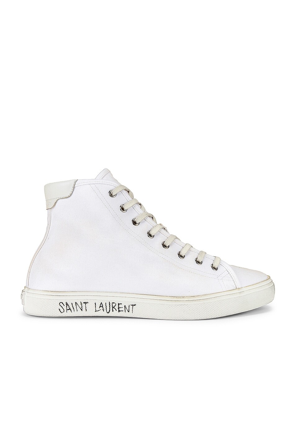 

Кроссовки Saint Laurent Malibu Mid Top, цвет Blanc Optique