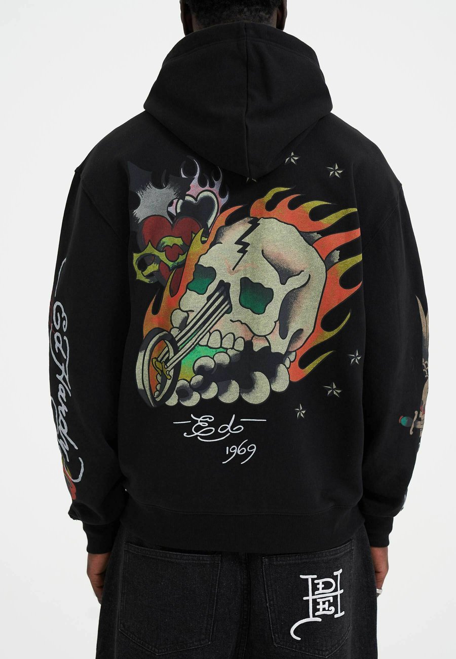 

Толстовка Ed Hardy MENS SKULL OUT OF HELL ZIP THRU, Black