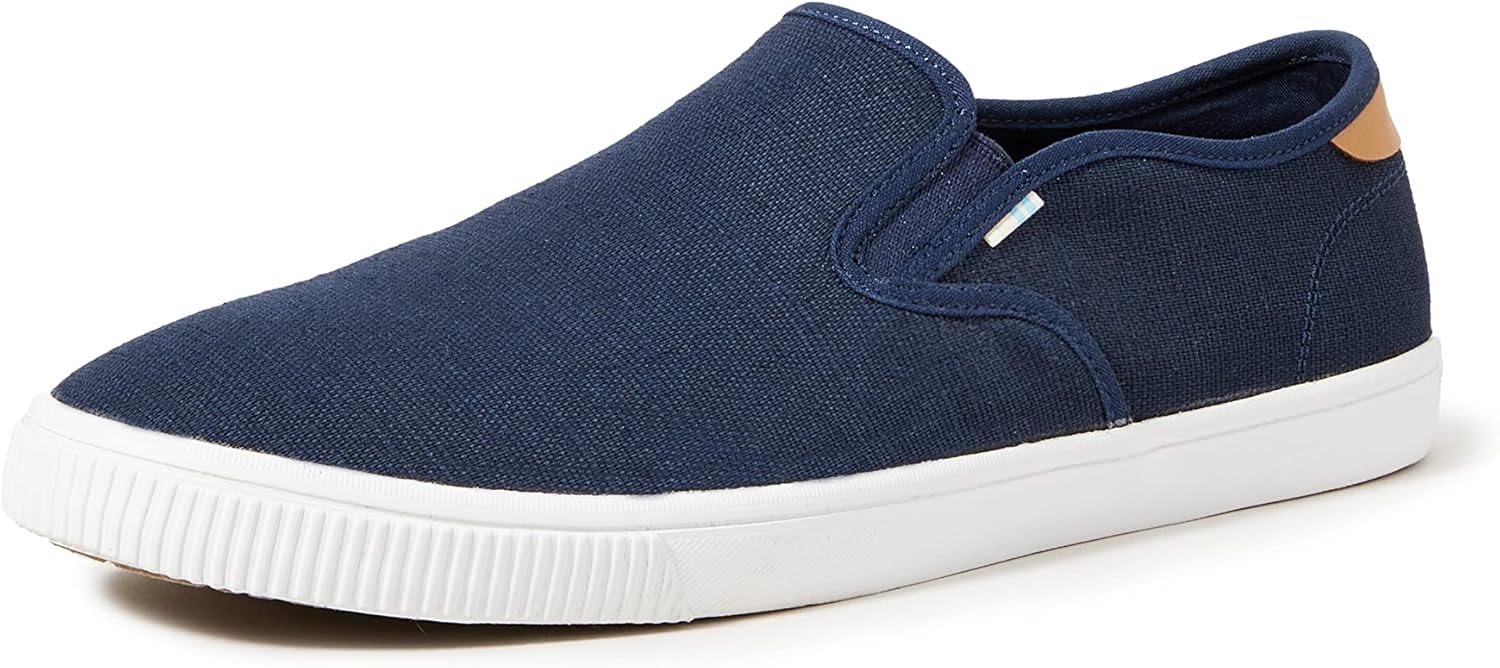 

Кроссовки Toms Mens Baja без шнурков, Navy Heritage Canvas