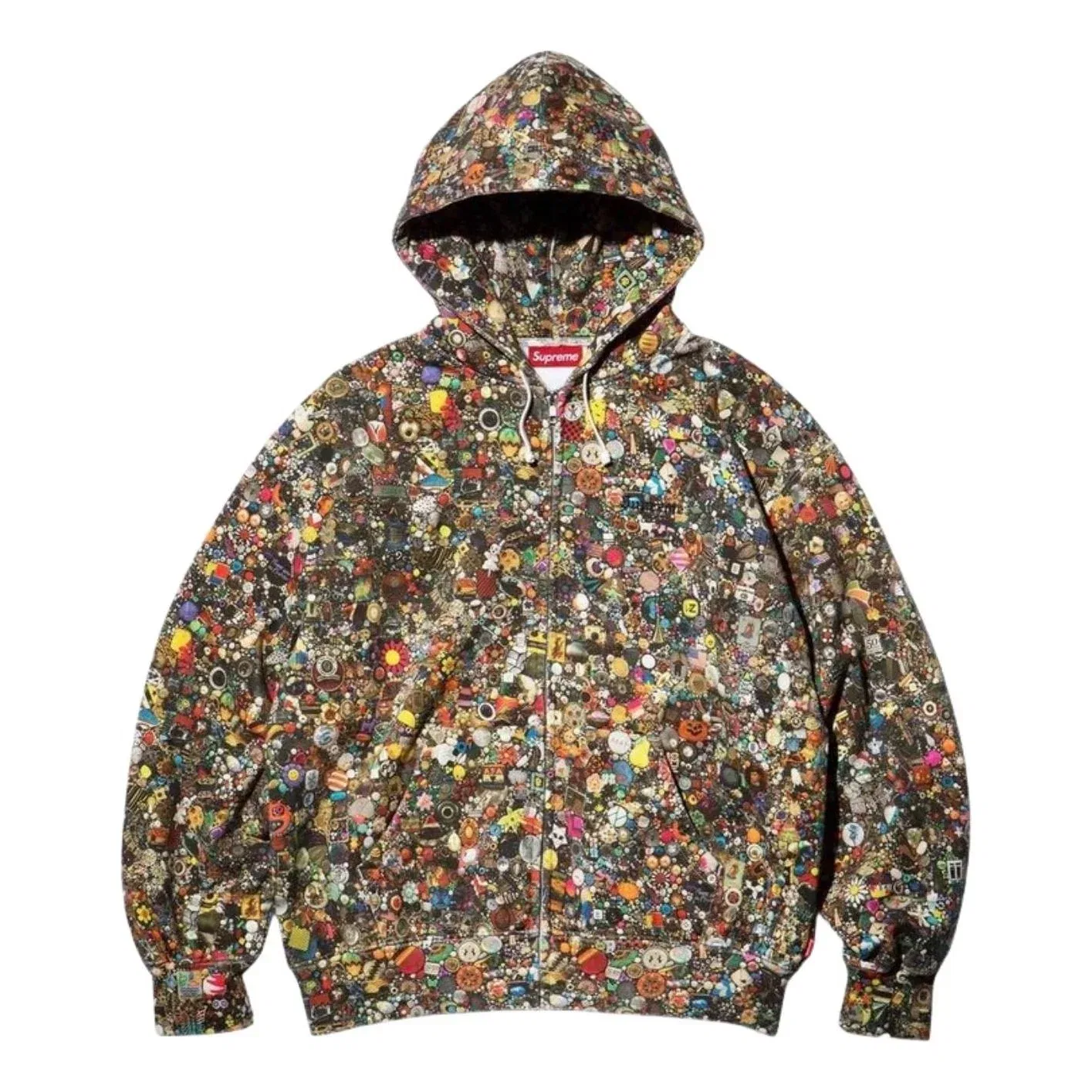 Толстовка Supreme x Mike Kelley SS26 на молнии с капюшоном, разноцветная, SUP-SS26-171