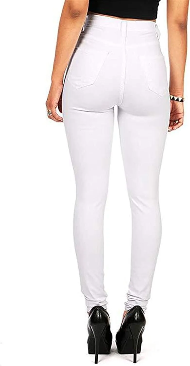 Andongnywell Женские джинсы скинни High Waist Stretchy — фото 3