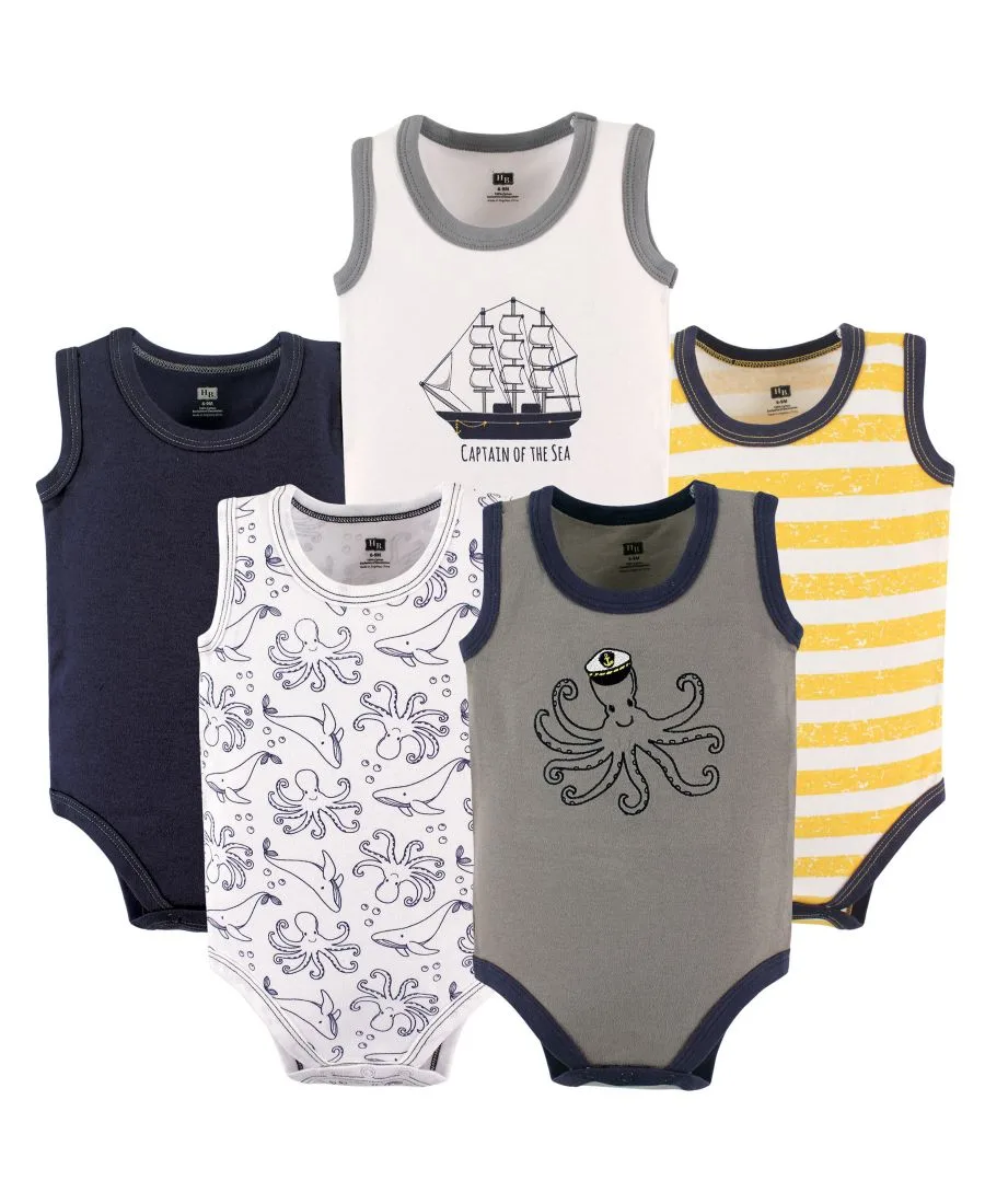 Мягкие хлопковые комбинезоны без рукавов Hudson Baby, Sea Captain