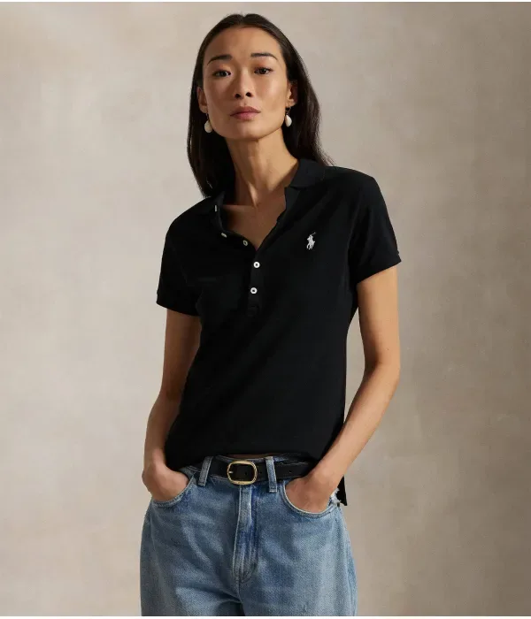 Поло Джули slim fit Polo Ralph Lauren, черный