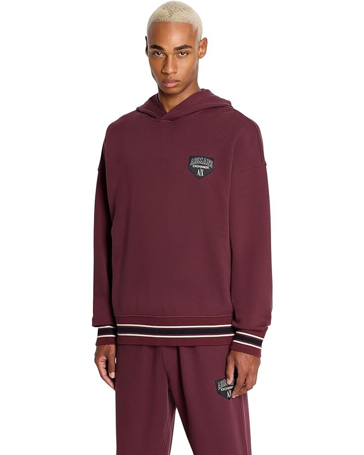 

Худи Armani Exchange Collegiate Fleece, цвет Vineyard Wine