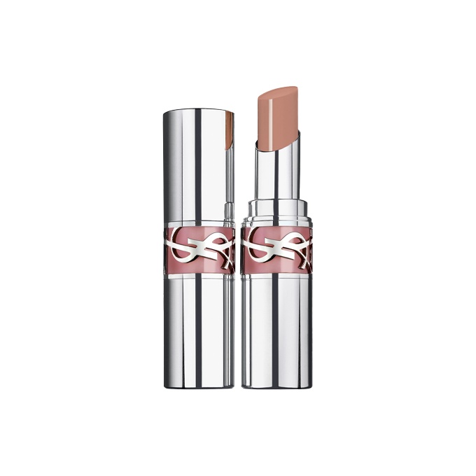 

SAINT LAURENT Круглый тюбик серебристый розовый тюбик помада глянцевая натуральная питательная 3.2г