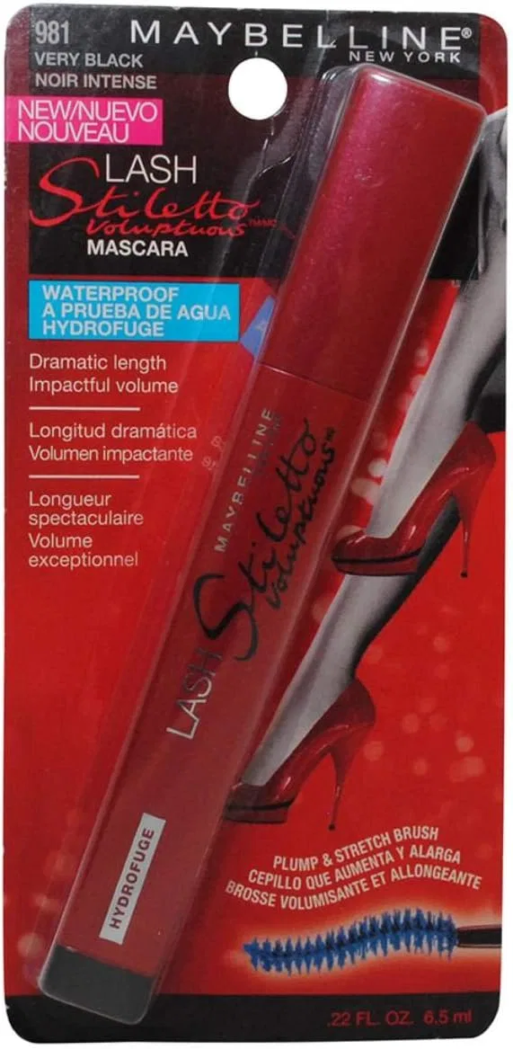 Тушь для ресниц водостойкая Maybelline Lash Stiletto Voluptuous Waterproof #981 Very Black