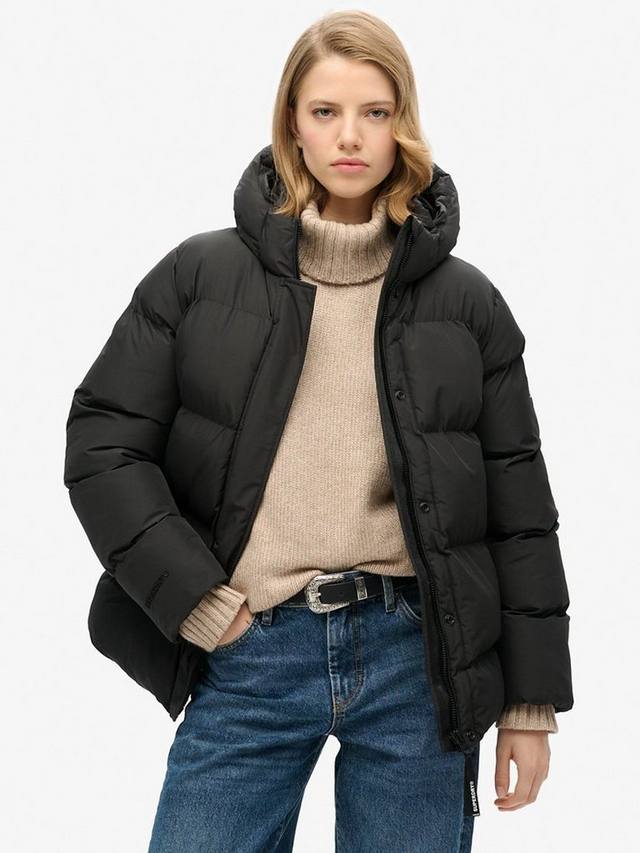 

Спортивная пуховая куртка с капюшоном и пятью перегородками Superdry, черный