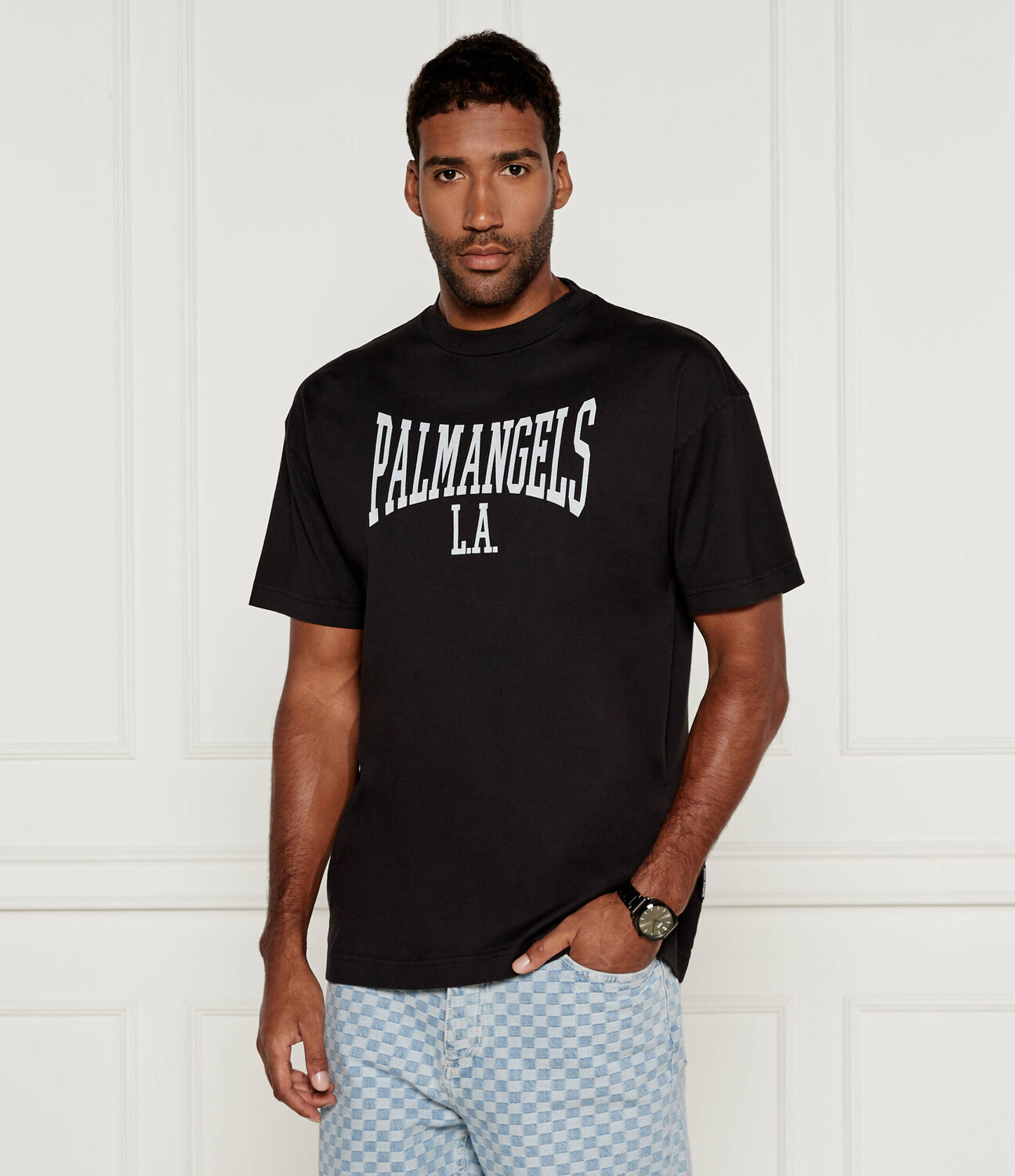 

Футболка Palm Angels COLLEGE CLASSIC Regular Fit, черный