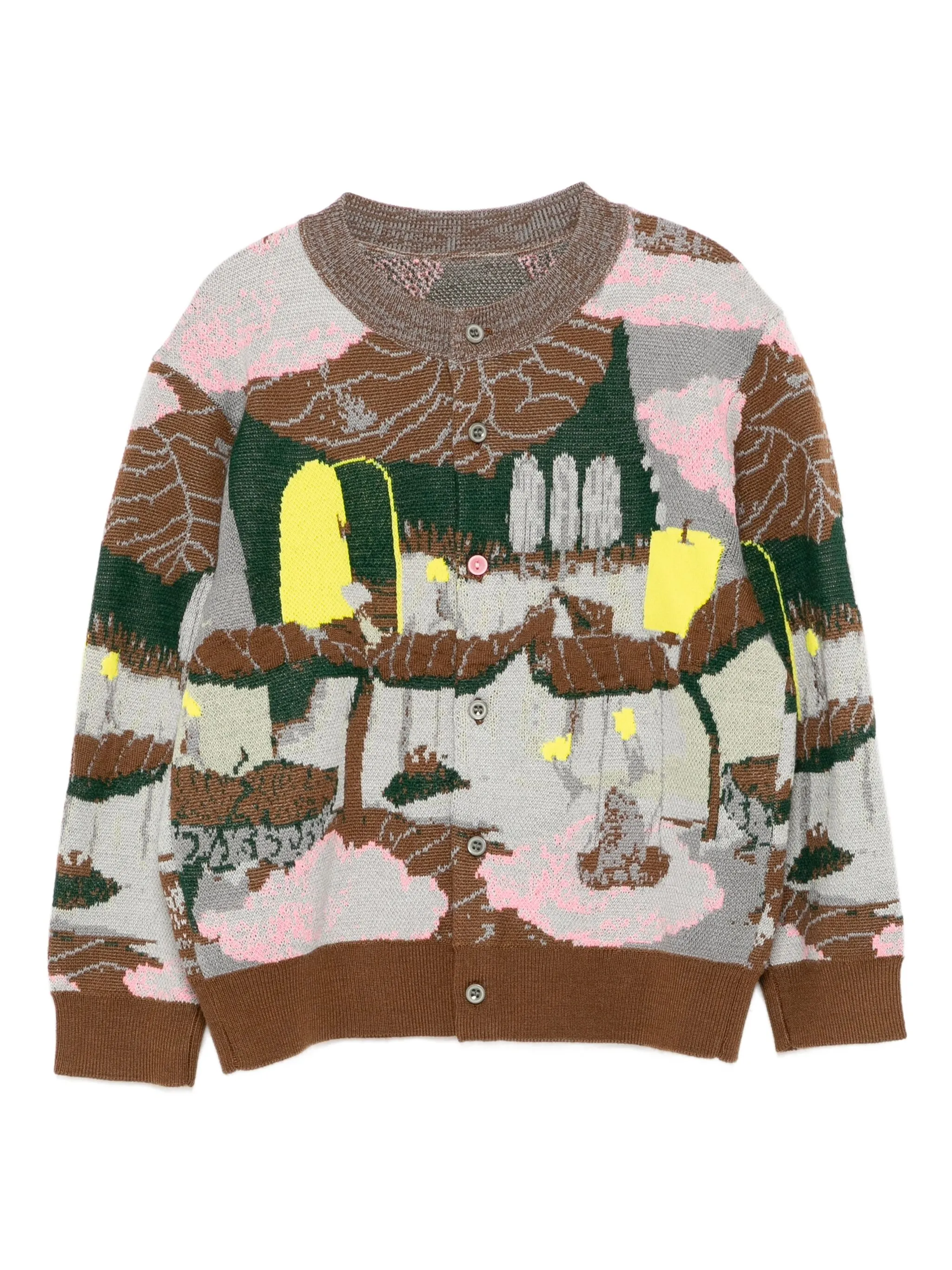 

Кардиган с графичным принтом Jnby By Jnby, серый