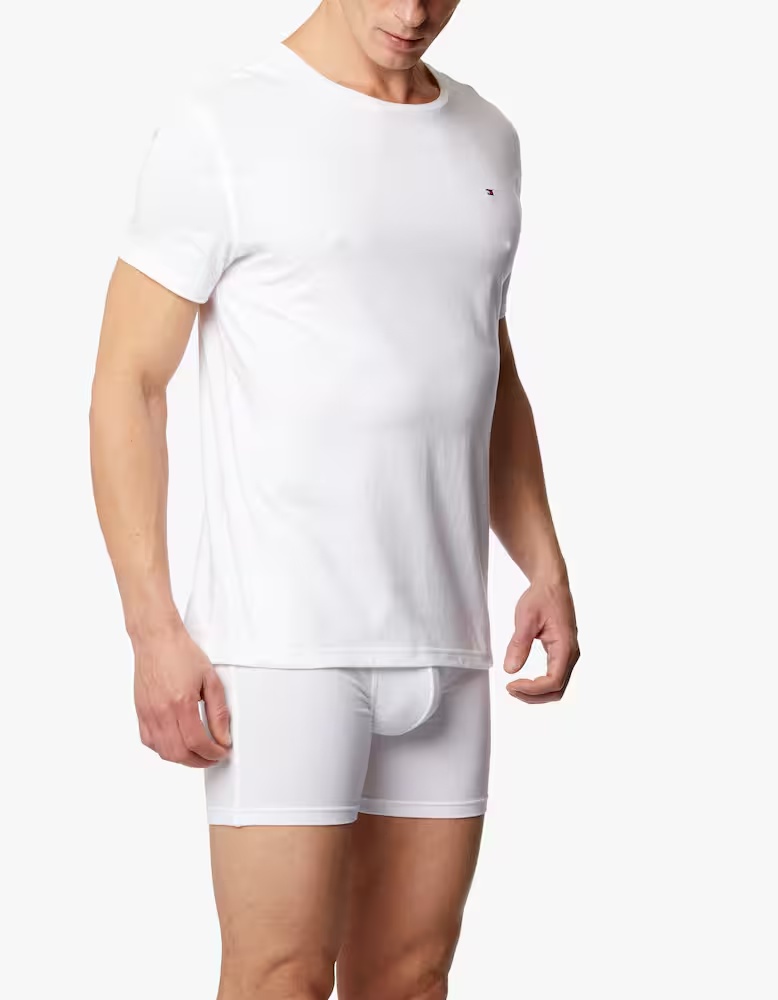 Хлопковая футболка со значком SS Tommy Hilfiger, цвет Classic White — фото 2