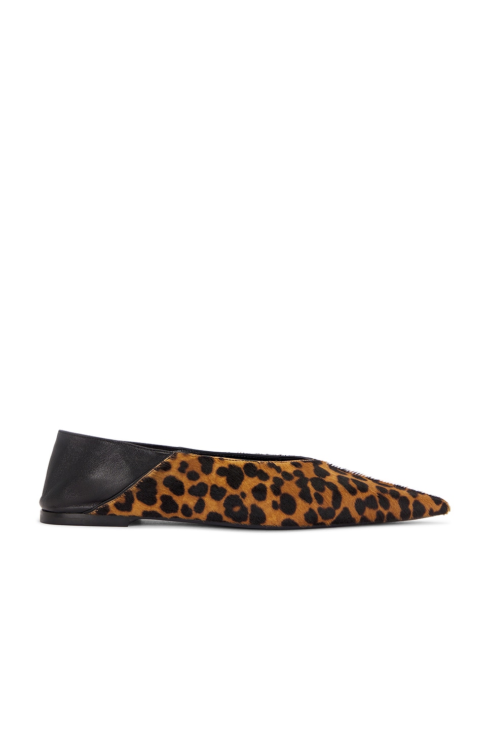 Nour Slipper Балетки Saint Laurent, White & Brown