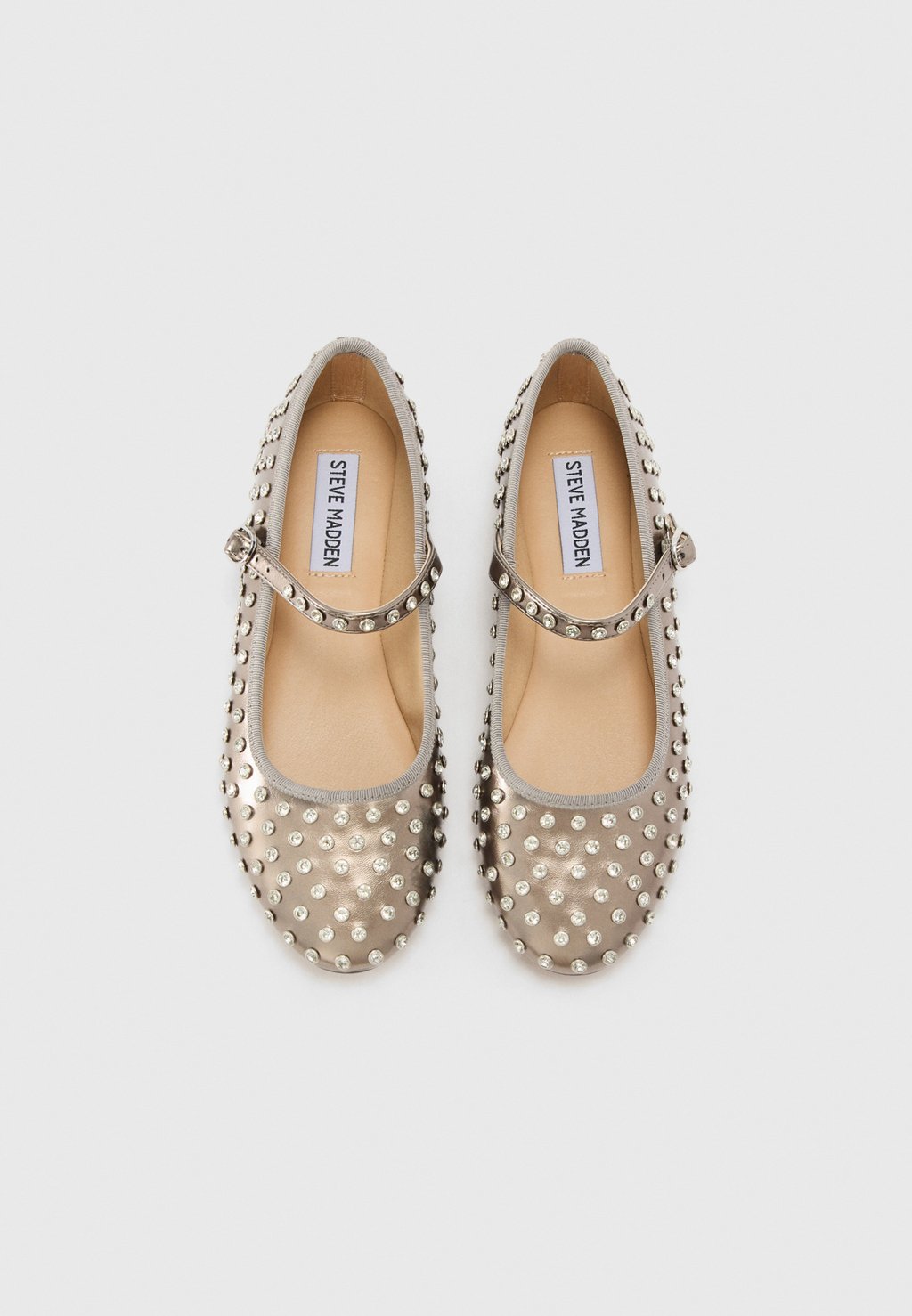 Балетки с ремешком на щиколотке VINETTA Steve Madden, серебряный — фото 4