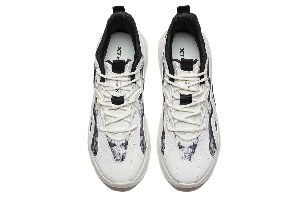 Кроссовки XTEP Casual Shoes Men Low-Top Canvas White Black — фото 3