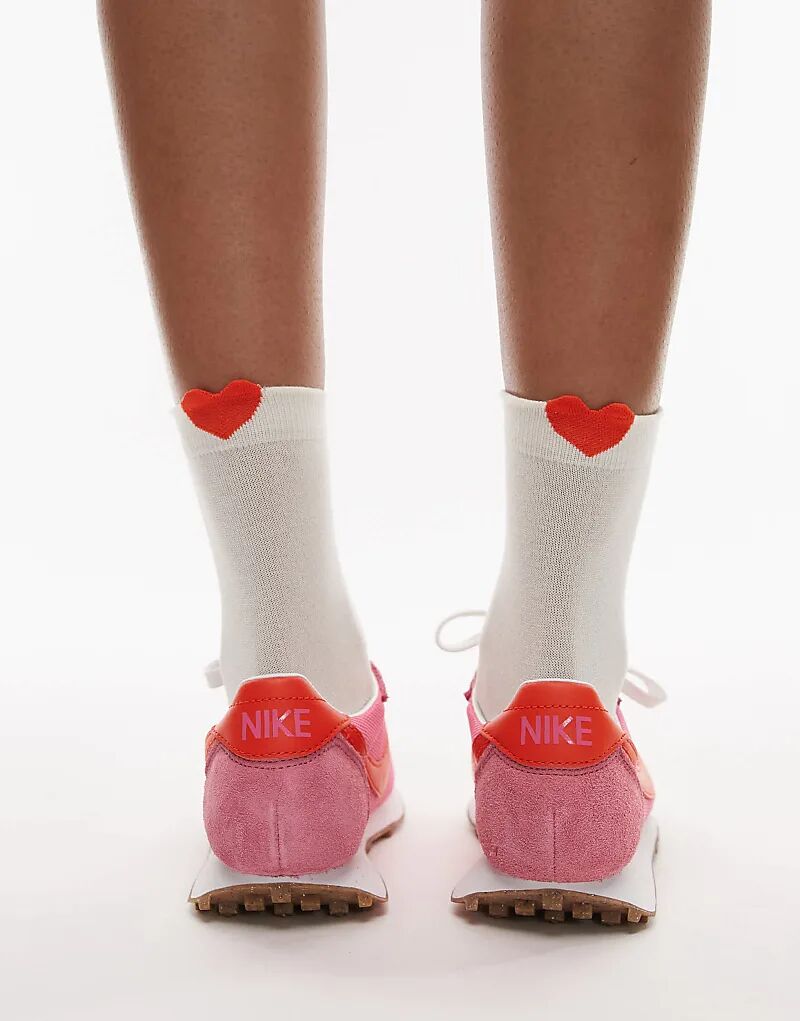 Кроссовки Nike LD-1000 розового и красного цветов — фото 3