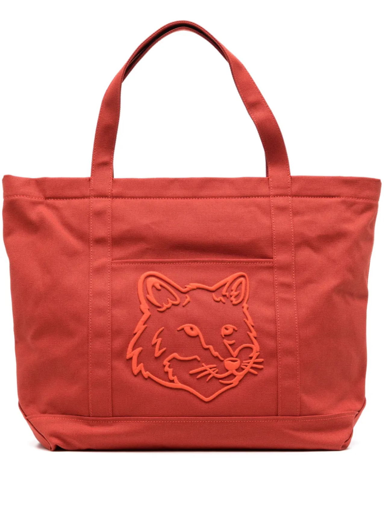 

Maison Kitsuné сумка-тоут с вышивкой Fox, красный