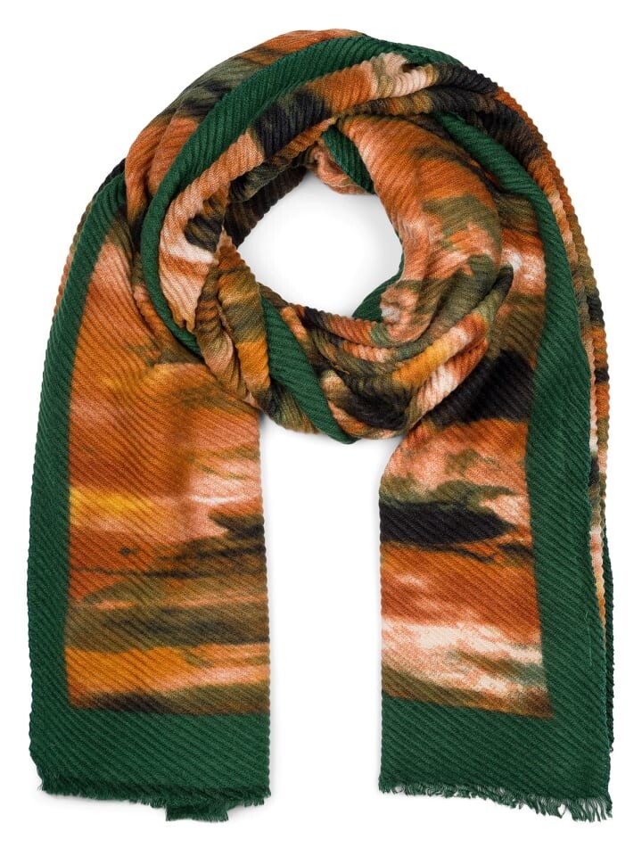 

Шарф styleBREAKER, цвет dunkelgrün/cognac/schwarz