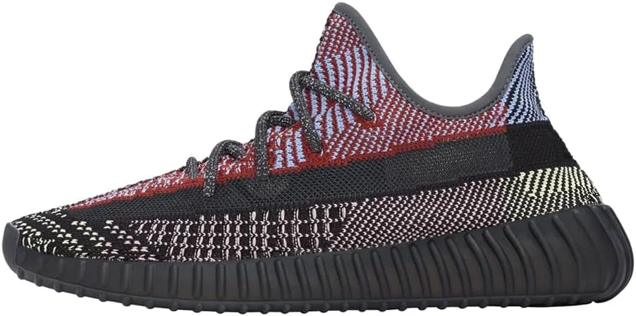 Мужские кроссовки Adidas Yeezy Boost 350 V2, черный, желтый, бежевый, красный, белый и синий — фото 2
