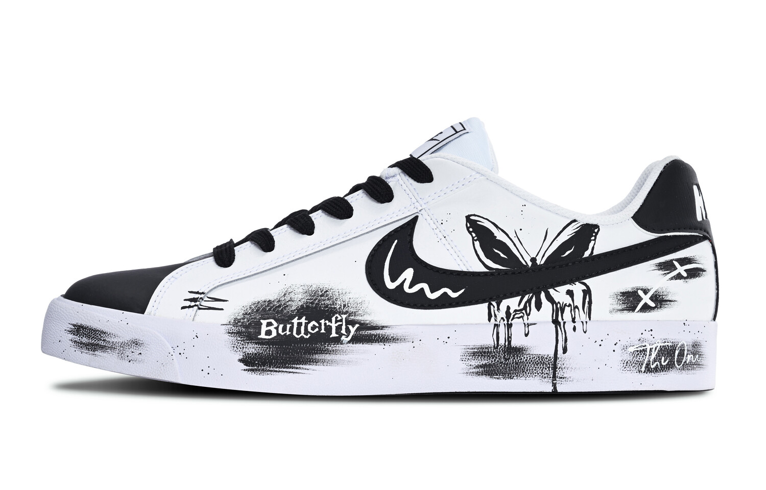 

Кроссовки Nike Court Royale Skateboarding Shoes Unisex Low-top Black/white, черный/белый