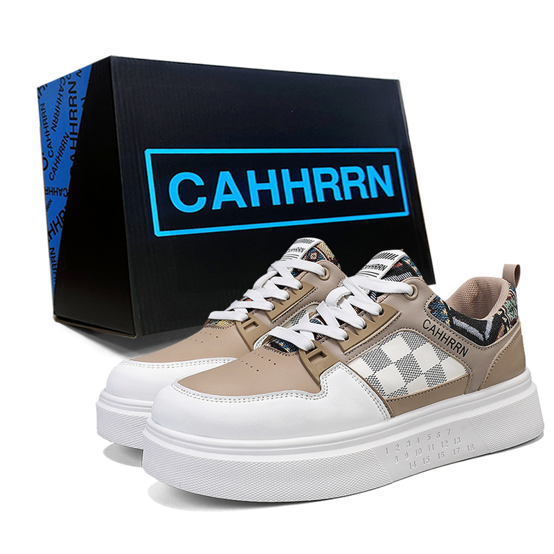 

Мужские дышащие низкие кроссовки для скейтбординга CAHHRRN, White Khaki