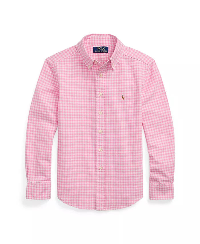 

Рубашка Oxford в клетку для мальчиков-подростков Polo Ralph Lauren, мультиколор