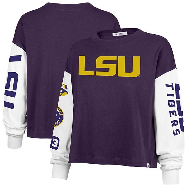 

Женская футболка с длинным рукавом '47 purple LSU Tigers Sydney 47 Brand, Фиолетовый, Женская футболка с длинным рукавом '47 purple LSU Tigers Sydney 47 Brand