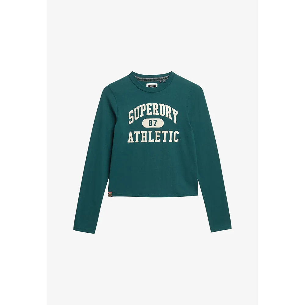 

Футболка Superdry Athletic Ringer Slim Long sleeve, зеленый