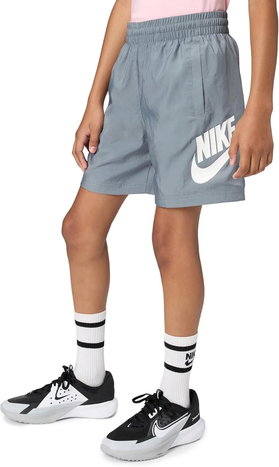 Шорты спортивные Nike Club 6" Woven, Smoke Grey/White