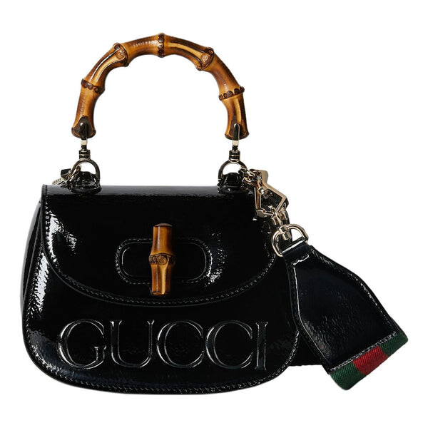 

Сумка bamboo 1947 mini top handle bag 'black' Gucci, черный