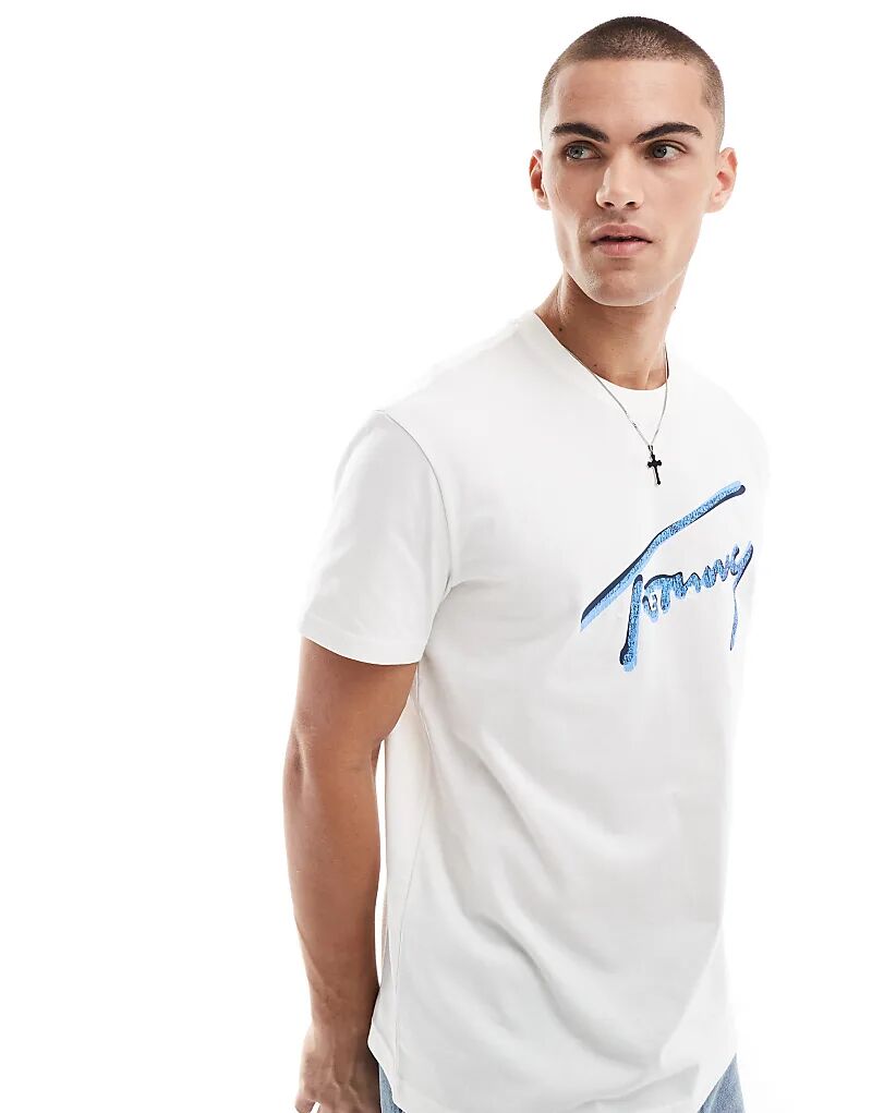 

Футболка с большим логотипом белого цвета Tommy Jeans
