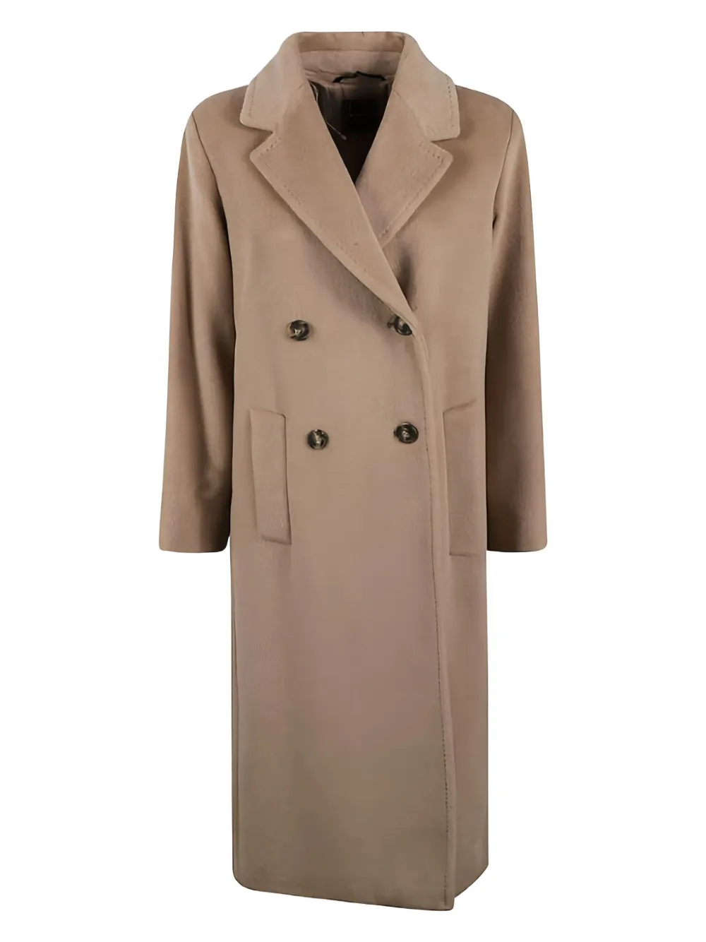 

Двубортное шерстяное пальто Zufolo Weekend Max Mara, нейтральный