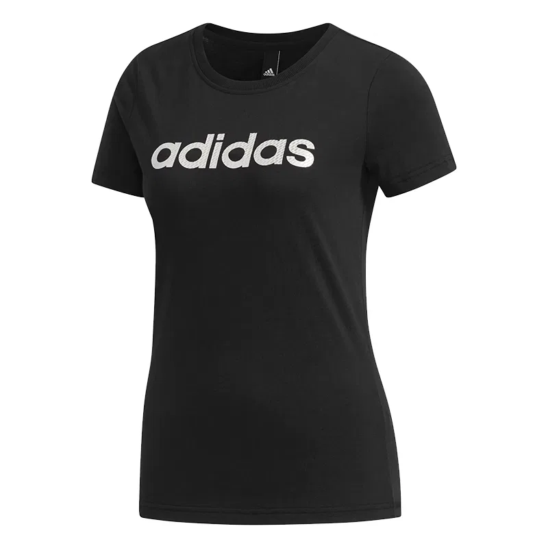 Футболка женская Black с круглым вырезом, прямой крой Adidas
