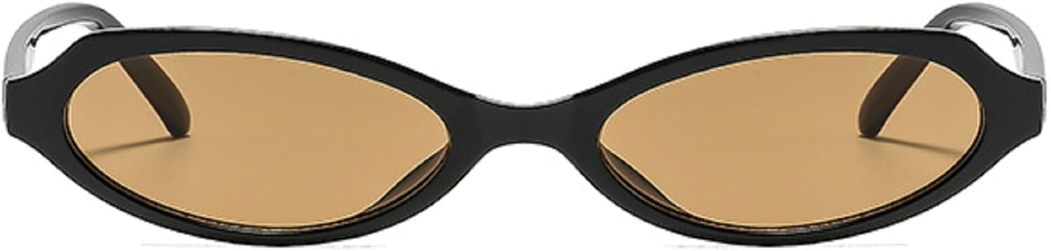 

Мужские солнцезащитные очки «кошачий глаз» маленького размера, защита от ультрафиолета UV400, модные зеленые овальные линзы, женские солнцезащитные очки в стиле панк mincl, 7c