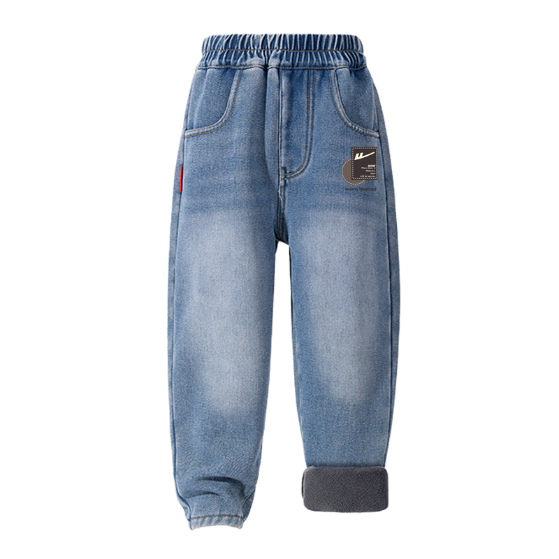 Детские джинсы Moderate WARRIOR, [fleece-lined]denim синий/h four-corner logo k — фото 2