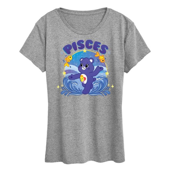 

Футболка женская Care Bears с принтом Рыбы Licensed Character, серый