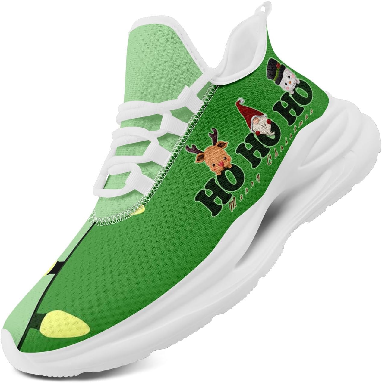 

Легкие кроссовки AWSOLE для бега на Рождество для мужчин и женщин с дышащей сеткой, спортивные и ходовые тренеры, белый/зеленый/светло-зеленый/желтый/темно-синий/коричневый