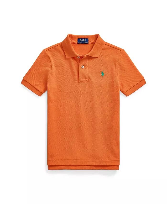 

Рубашка-поло из хлопковой сетки для малышей и маленьких мальчиков Polo Ralph Lauren, оранжевый
