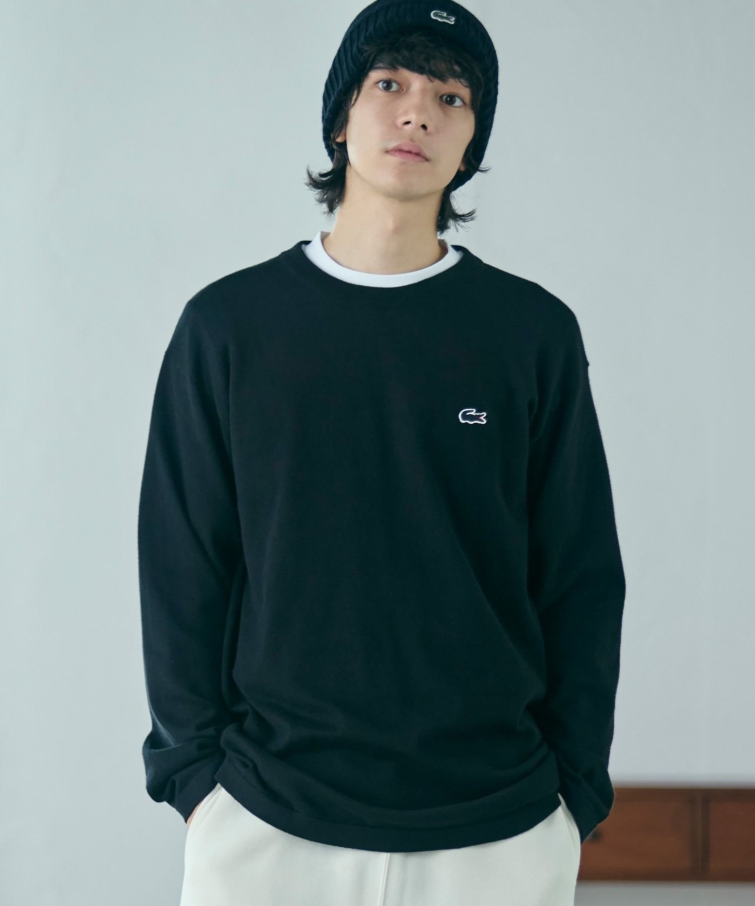 Экологичная трикотажная футболка LACOSTE, Black — фото 2