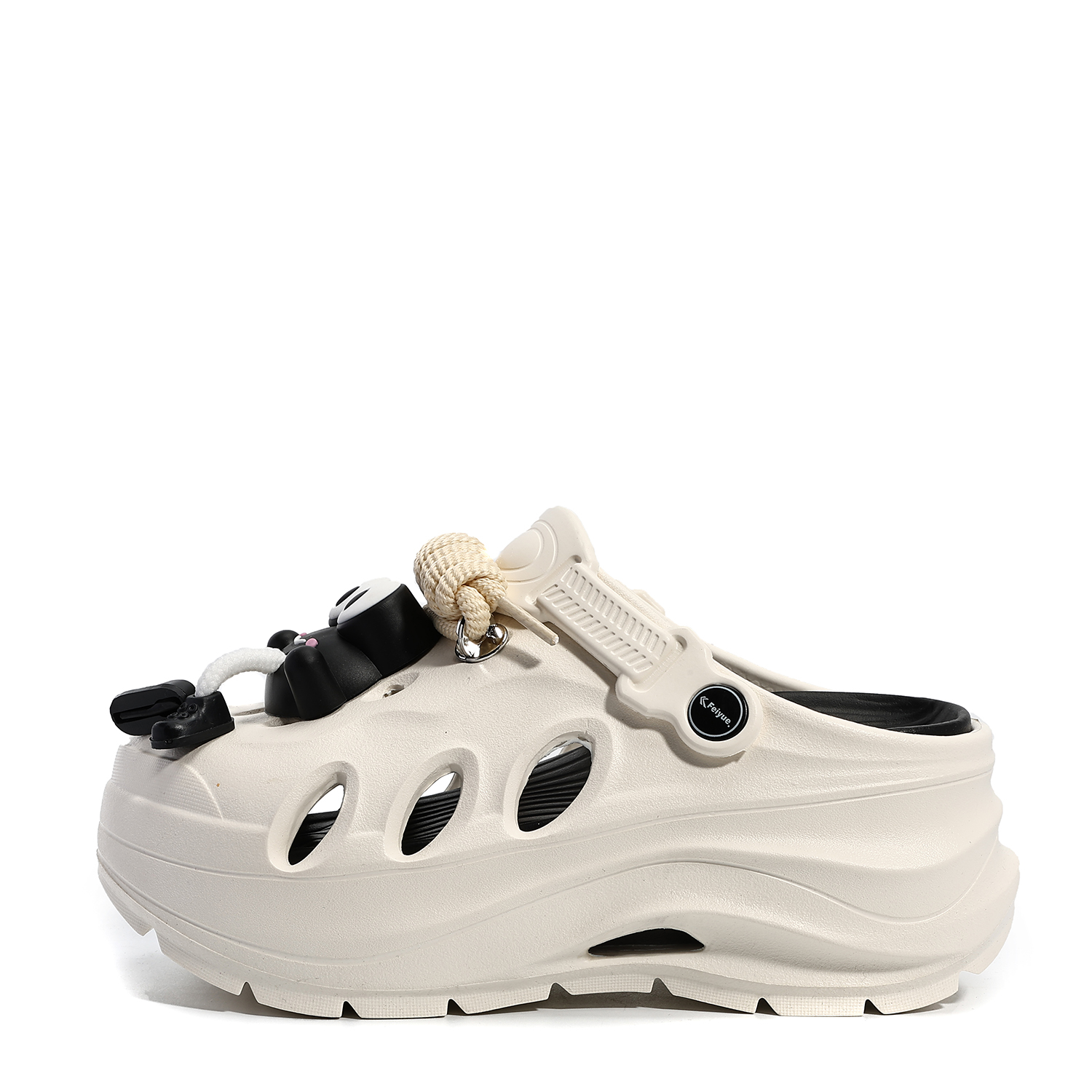Сабо женские Feiyue, Beige Black