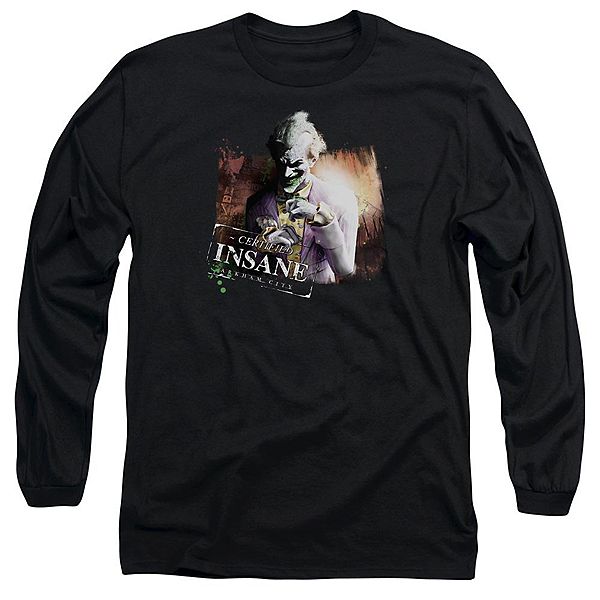 

Футболка с длинным рукавом Batman Arkham City Certified Insane Licensed Character